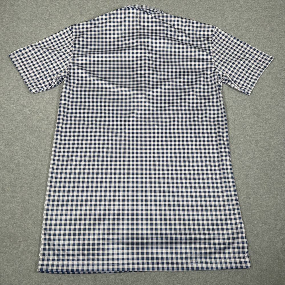 Collars & Co Dress Collar Polo Shirt Mens M Tall Gingham Check Business NEW NWOT - Picture 3 of 7